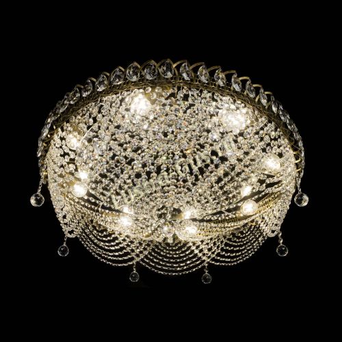 Люстра Жасмин №1 - 700 мм под бронзу в Новокузнецке Гусь Хрустальный