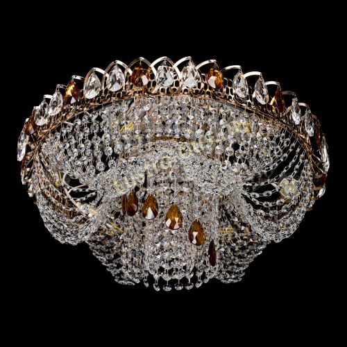 Люстра Жасмин Каскад чайный в Новокузнецке Гусь Хрустальный