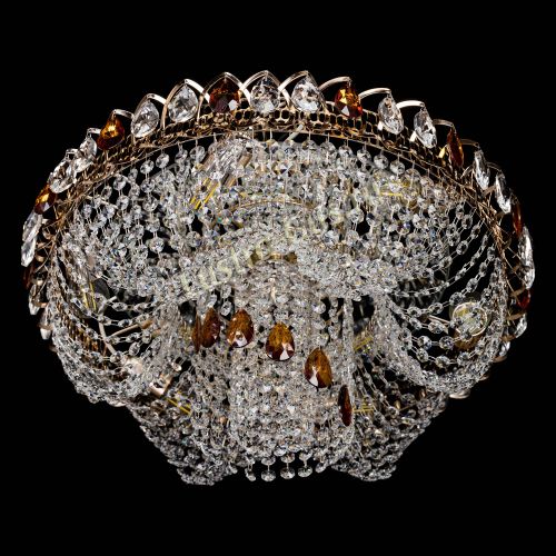 Люстра Жасмин Каскад чайный в Новокузнецке Гусь Хрустальный