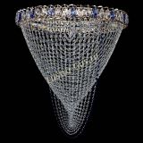 Люстра Жасмин Веер синий, диаметр - 600 мм, цвет - золото, Люстры Гусь Хрустальный Люстра Жасмин Веер синий, диаметр - 600 мм, цвет - золото, Люстры Гусь Хрустальный