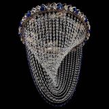 Люстра Жасмин Веер синий, диаметр - 500 мм, цвет - золото, Люстры Гусь Хрустальный Люстра Жасмин Веер синий, диаметр - 500 мм, цвет - золото, Люстры Гусь Хрустальный