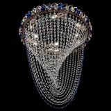 Люстра Жасмин Веер синий, диаметр - 500 мм, цвет - золото, Люстры Гусь Хрустальный Люстра Жасмин Веер синий, диаметр - 500 мм, цвет - золото, Люстры Гусь Хрустальный