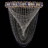 Люстра Жасмин Веер синий, диаметр - 500 мм, цвет - золото, Люстры Гусь Хрустальный Люстра Жасмин Веер синий, диаметр - 500 мм, цвет - золото, Люстры Гусь Хрустальный