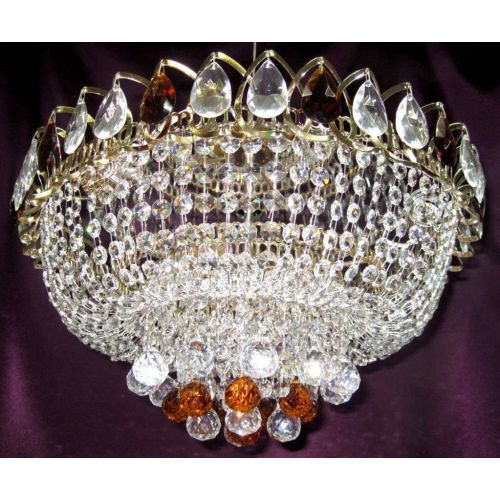 Люстра Капель Кулон цветная в Новокузнецке Гусь Хрустальный