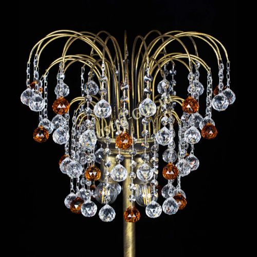 Торшер Агата шар под бронзу Чайный в Новокузнецке Гусь Хрустальный