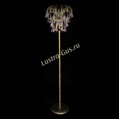 Торшер Агата шар под бронзу Красный в Новокузнецке Торшер Агата шар под бронзу Красный в Новокузнецке