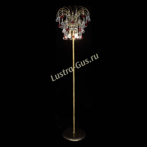 Торшер Агата шар под бронзу Красный в Новокузнецке Гусь Хрустальный