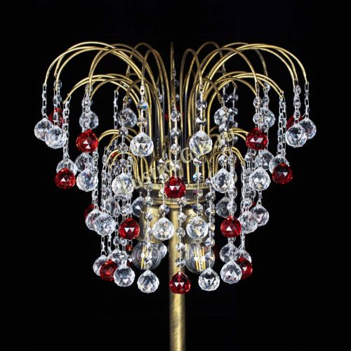 Торшер Агата шар под бронзу Красный в Новокузнецке Гусь Хрустальный