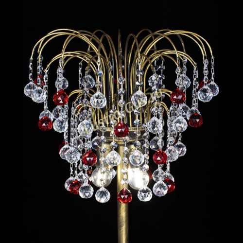 Торшер Агата шар под бронзу Красный в Новокузнецке Гусь Хрустальный