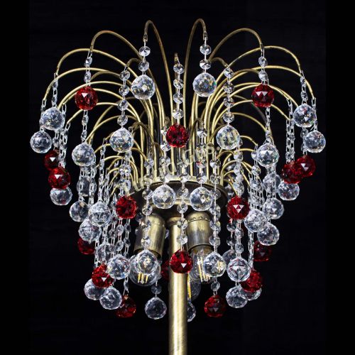 Торшер Агата шар под бронзу Красный в Новокузнецке Гусь Хрустальный