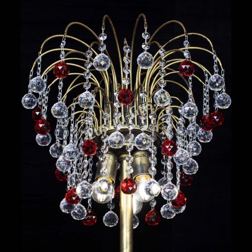 Торшер Агата шар под бронзу Красный в Новокузнецке Гусь Хрустальный