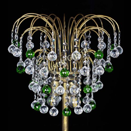 Торшер Агата шар под бронзу Зеленый в Новокузнецке Гусь Хрустальный