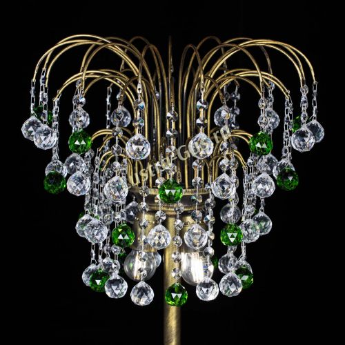 Торшер Агата шар под бронзу Зеленый в Новокузнецке Гусь Хрустальный