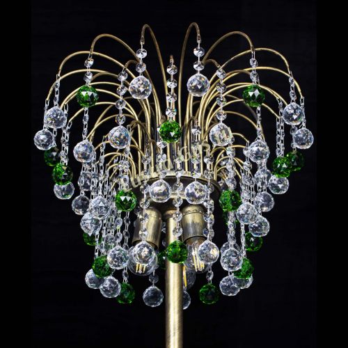 Торшер Агата шар под бронзу Зеленый в Новокузнецке Гусь Хрустальный