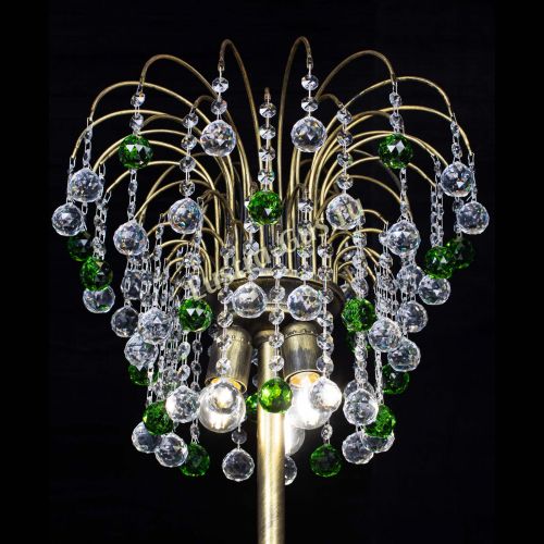 Торшер Агата шар под бронзу Зеленый в Новокузнецке Гусь Хрустальный