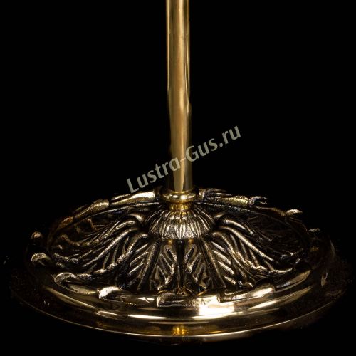 Бронзовый торшер Антик №3/2 шар в Новокузнецке Гусь Хрустальный