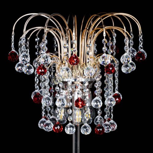 Торшер Акация шар красный в Новокузнецке Гусь Хрустальный