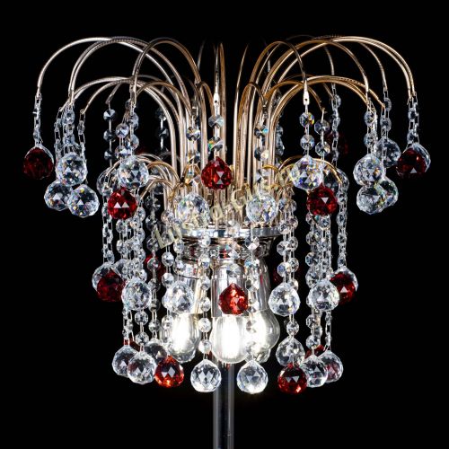 Торшер Акация шар красный в Новокузнецке Гусь Хрустальный