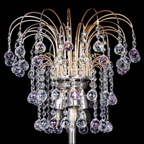 Торшер Акация шар розовый в Новокузнецке Гусь Хрустальный