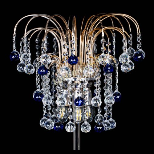 Торшер Акация шар синий в Новокузнецке Гусь Хрустальный