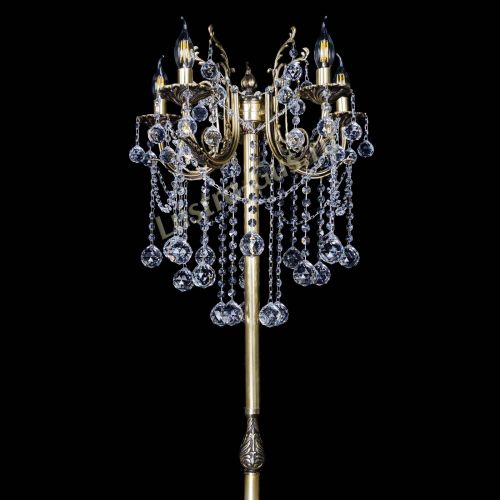 Бронзовый торшер Матильда №2 шар в Новокузнецке Гусь Хрустальный