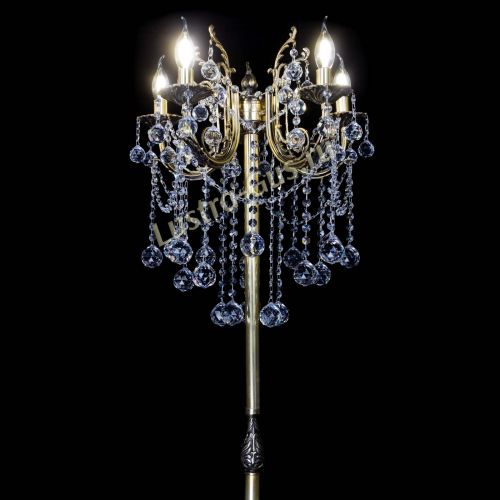 Бронзовый торшер Матильда №2 шар в Новокузнецке Гусь Хрустальный