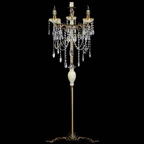 Торшер бронзовый Оникс №3/2 журавлик в Новокузнецке Гусь Хрустальный