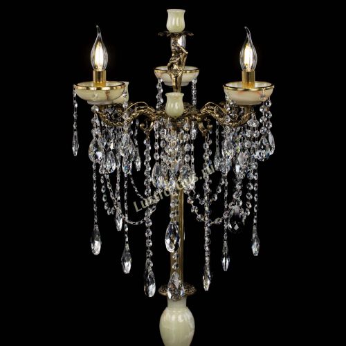 Торшер бронзовый Оникс №3/2 журавлик в Новокузнецке Гусь Хрустальный