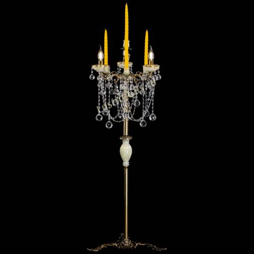 Торшер бронзовый Оникс №3 шар в Новокузнецке Гусь Хрустальный