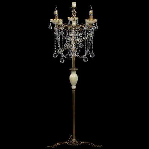 Торшер бронзовый Оникс №3 шар в Новокузнецке Гусь Хрустальный