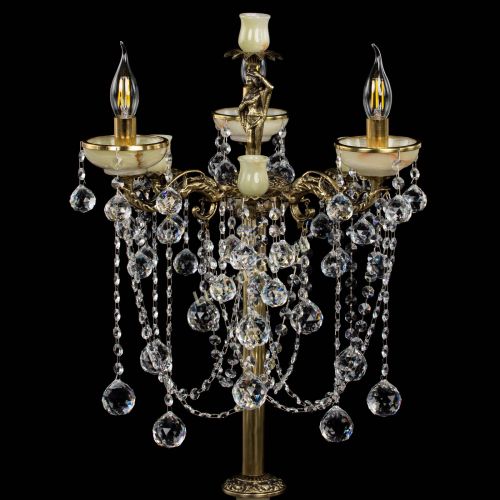 Торшер бронзовый Оникс №3 шар в Новокузнецке Гусь Хрустальный