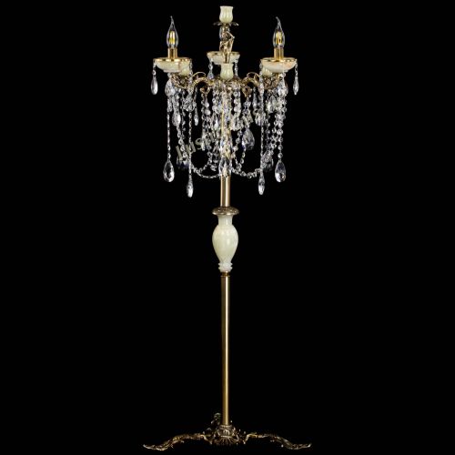 Торшер бронзовый Оникс №3 журавлик в Новокузнецке Гусь Хрустальный